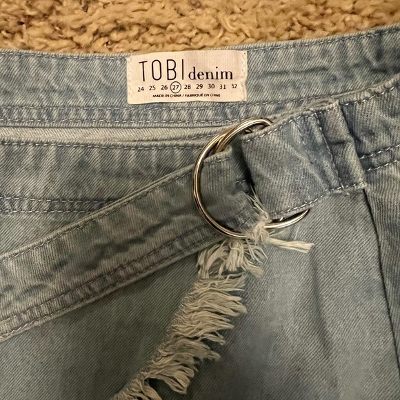 Denim Mini Wrap skirt. Size 27. - Picture 2 of 3